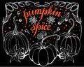 Hand dawn vector of pumpkin spice. Royalty Free Stock Photo